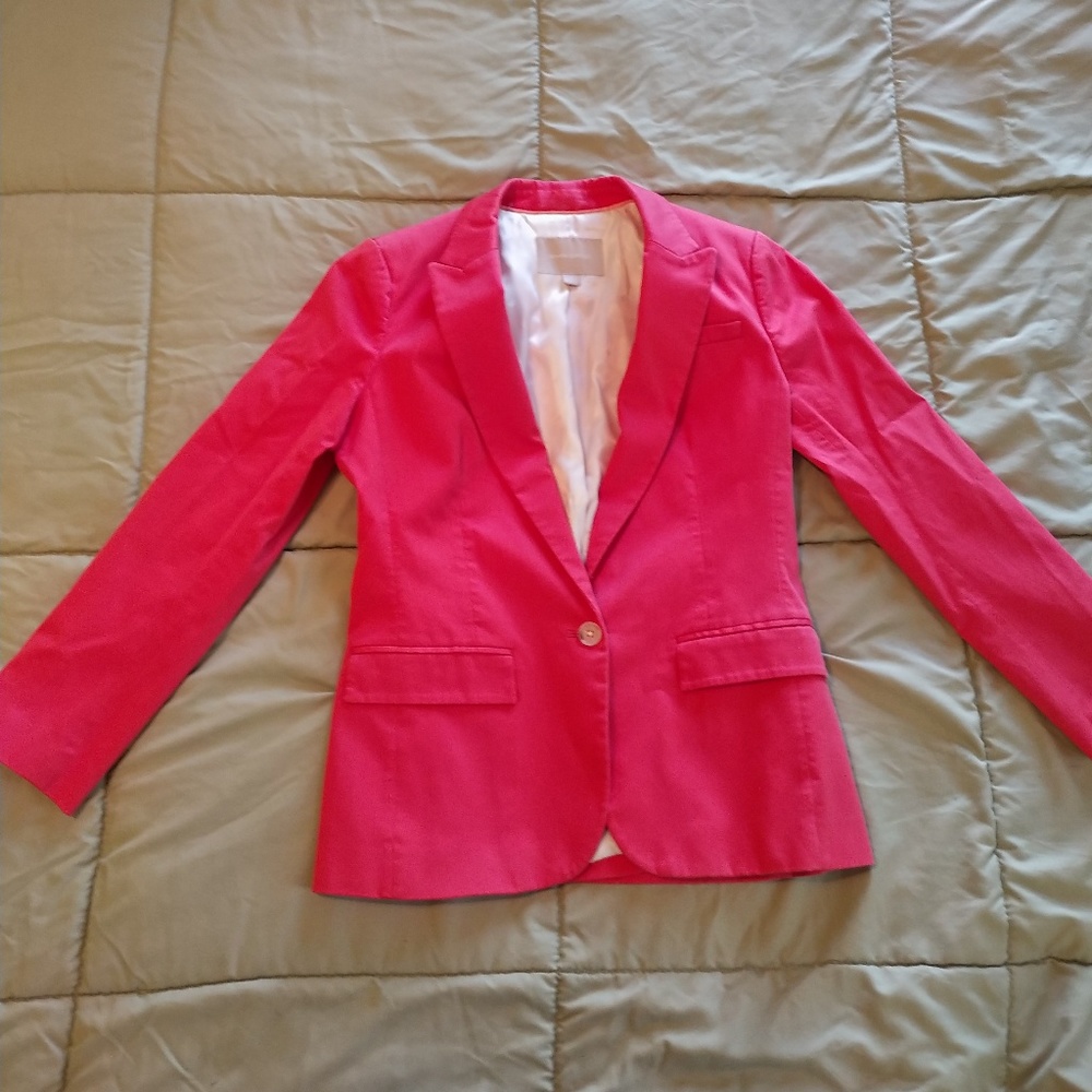 Banana Republic Salmon Lined Blazer Jacket Sz 4